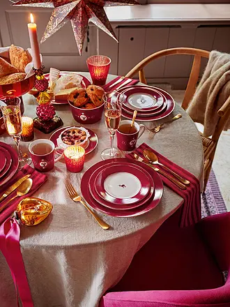 PIP STUDIO | Henkelbecher gross LOVE BIRDS MEDALLION Dark Green | dunkelrot